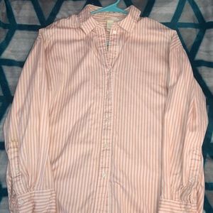 H&M Pink/White Striped Button Down